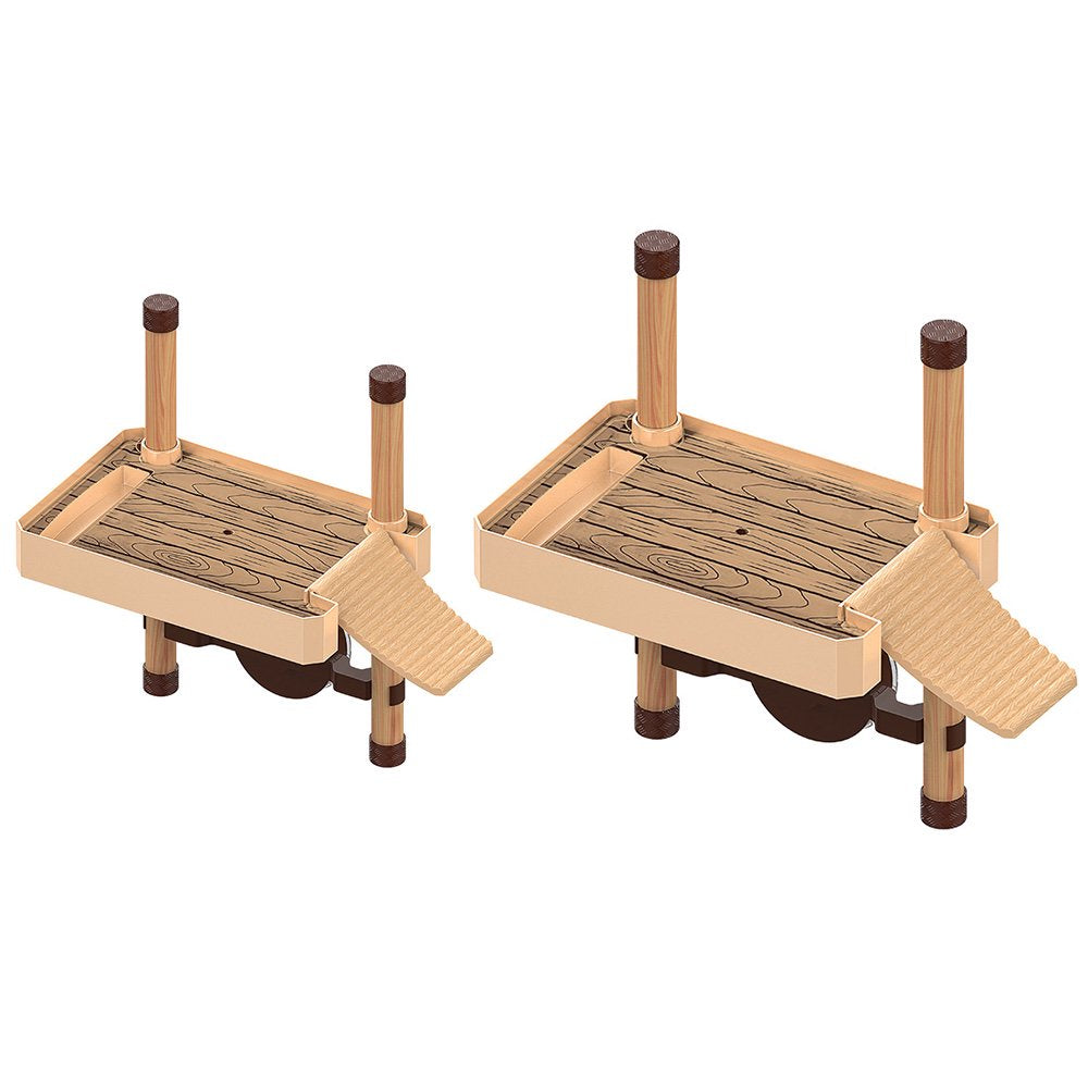 Turtle Tortoise Reptile Pier Floating Climbing Basking Platform Ramp Ladder with Food Water Dish Aquarium Decor Amphibian Leisure Table Animals & Pet Supplies > Pet Supplies > Reptile & Amphibian Supplies > Reptile & Amphibian Food BELUPAI   