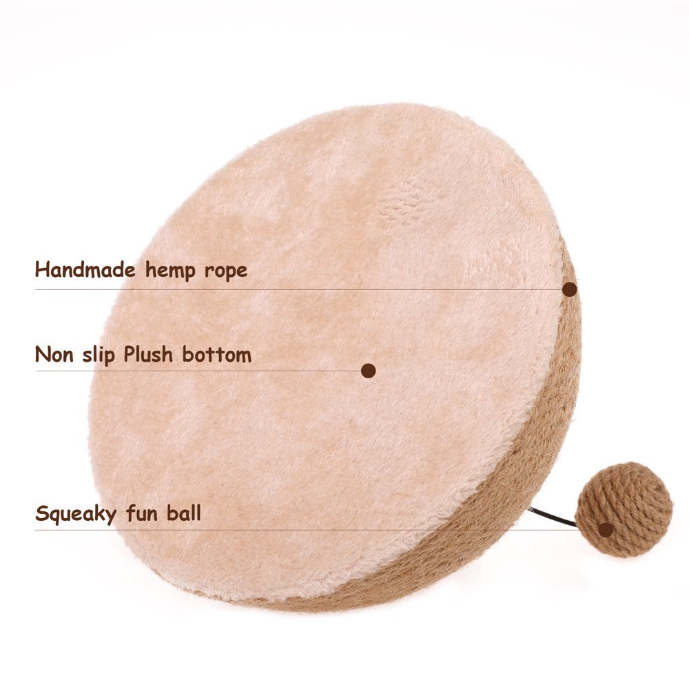 PUMYPOREITY Cat Scratcher Toy Ball, Natural Sisal Cat Scratching Toy, Cat Catches Toy with Sounding Ball, Interactive Cat Toys for Small Medium Cats Animals & Pet Supplies > Pet Supplies > Cat Supplies > Cat Toys PUMYPOREITY   