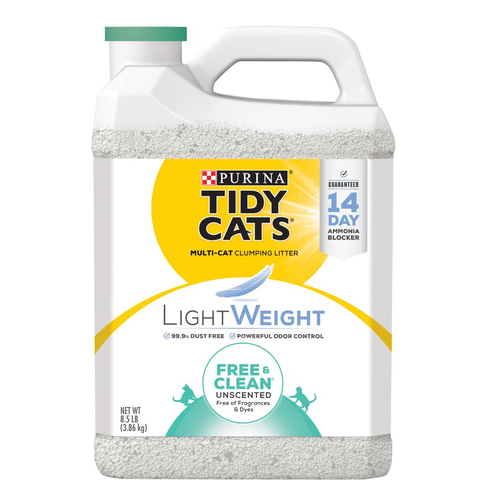 Purina Tidy Cats Low Dust, Clumping Cat Litter, Lightweight Free & Clean Unscented, Multi Cat Litter, 17 Lb. Pail Animals & Pet Supplies > Pet Supplies > Cat Supplies > Cat Litter Nestlé Purina PetCare Company 8.5 lbs  