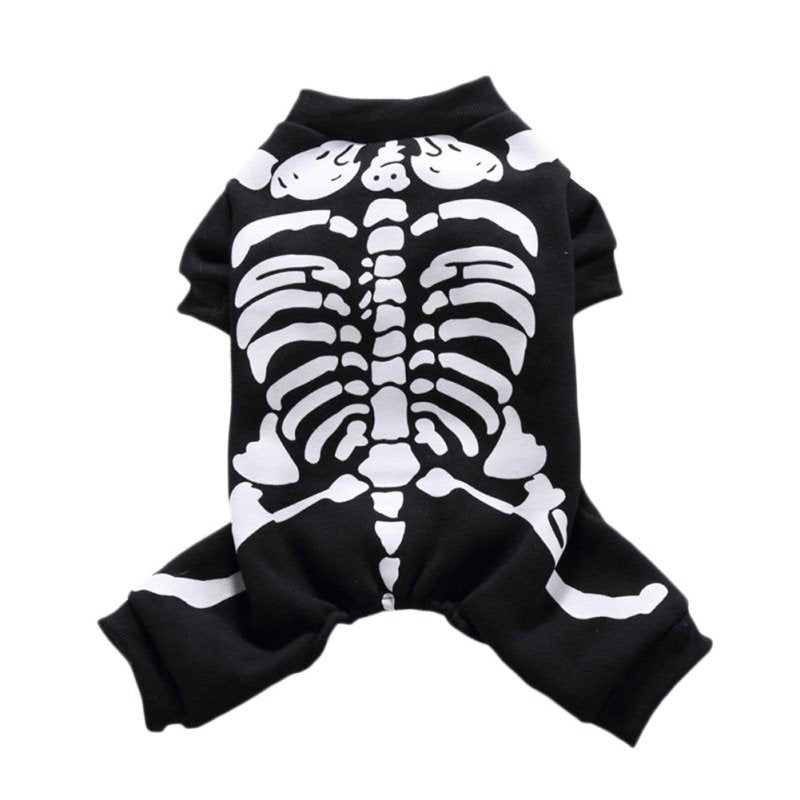 Pet Dogs Jumpsuit Halloween Skeleton Dog Hoodies, Costumes Clothes Apparel for Puppy Dog Cat, XL Animals & Pet Supplies > Pet Supplies > Cat Supplies > Cat Apparel JANDEL   