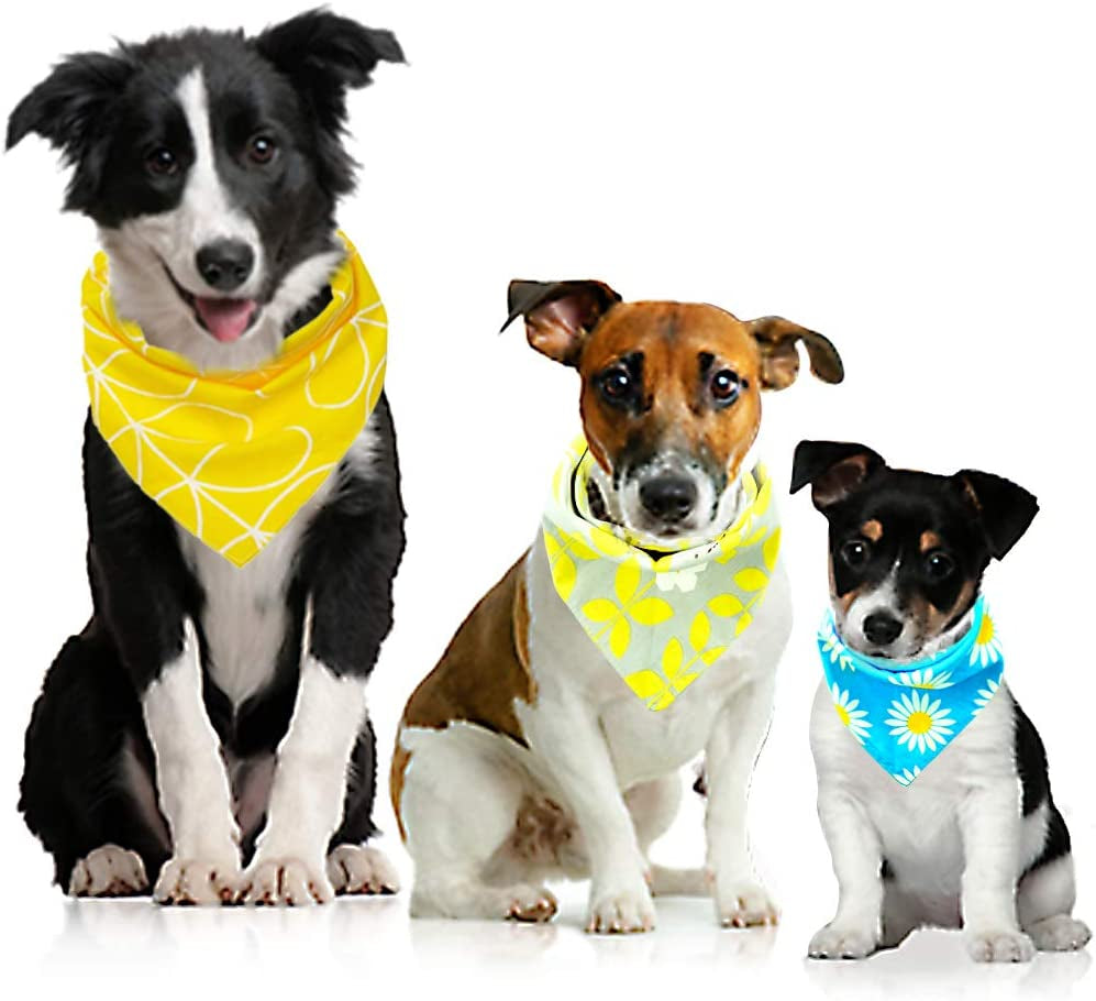 Dog Bandanas – 3 Pcs Washable and Reversible Triangle Bibs Scarfs, Multi Coloured Neckerchief Kerchief for Small&Medium&Large Pet Dogs Cats Animals & Pet Supplies > Pet Supplies > Dog Supplies > Dog Apparel CAROLLIFE   