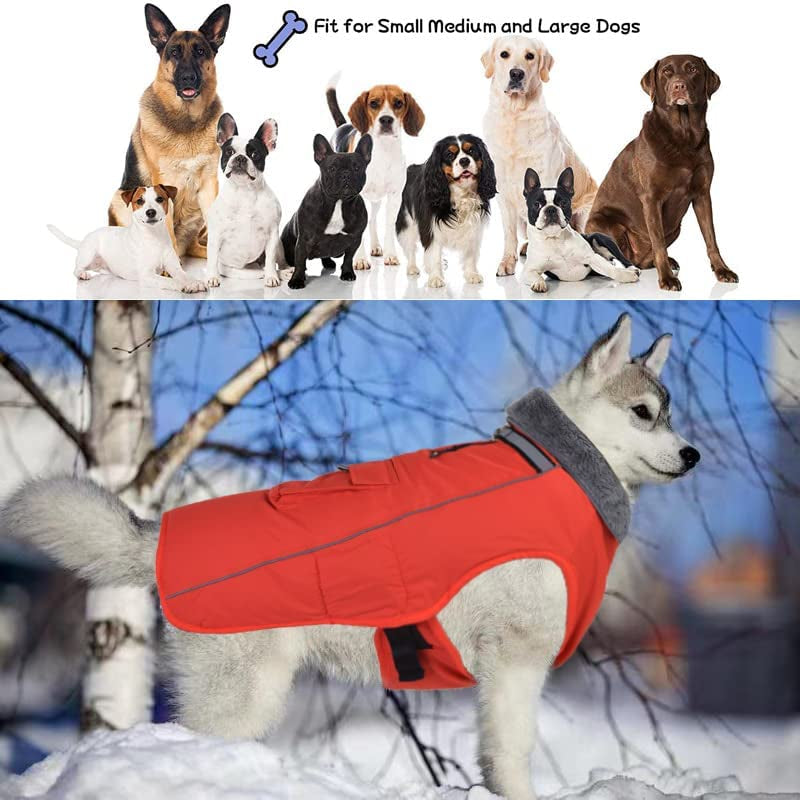 Dog Cold Weather Coats Dog Apparel for Warm Dog Jacket Reflective Waterproof Windproof Dog Vest Winter Coat Warm for Small Medium Large Dogs Sweaters Clothes Easy Put on and off （L-3XL） Animals & Pet Supplies > Pet Supplies > Dog Supplies > Dog Apparel Seicipet   