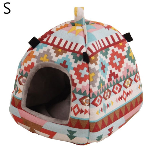 BINYOU Pet Hamster Tent Winter Warm Sugar Glider Hammock Cage Sleeping Bed Small Animal House Habitat Hide Cave