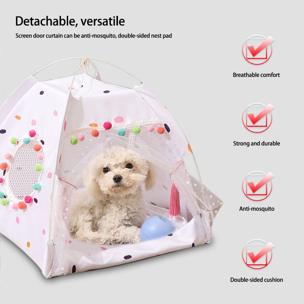 Mlfire M Pet Tent Pet Dog House Cat Tent Four Seasons Universal Removable Washable Pet Nest Animals & Pet Supplies > Pet Supplies > Dog Supplies > Dog Houses 20000619305@#Lu14 Style1-M  