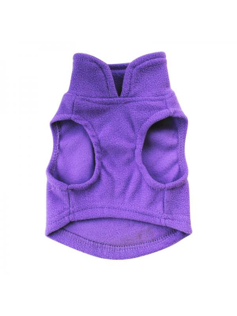 Pet Dog Warm Coat Sweater Puppy Fleece Jacket Outwear Apparel Animals & Pet Supplies > Pet Supplies > Dog Supplies > Dog Apparel Catlerio XXL Purple 