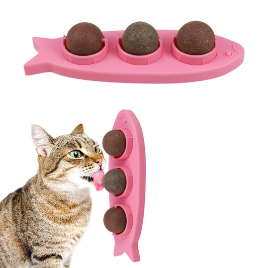 Taihexin 3 In1 Catnip Balls, Cats Catnip Edible Balls, Natural Catnip Wall Balls for Cats Teeth Cleaning, Licking Treats Toys for Cats , 3 Different Flavors(Pink) Animals & Pet Supplies > Pet Supplies > Cat Supplies > Cat Toys TAIHEXIN Pink  