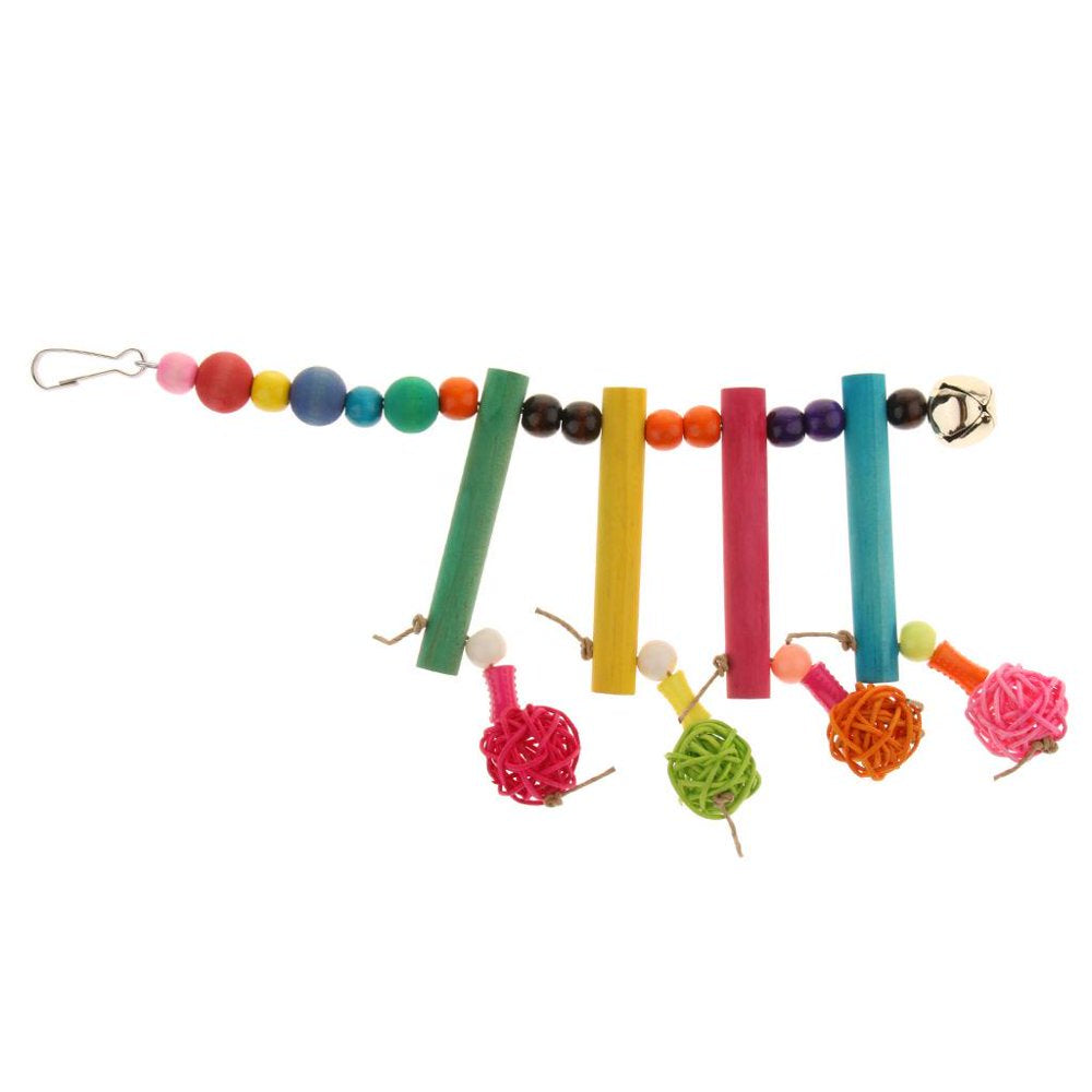 Bird Toy with Clip Revolving Perch Ladder Climbing Foraging Beads For Animals & Pet Supplies > Pet Supplies > Bird Supplies > Bird Ladders & Perches perfeclan   