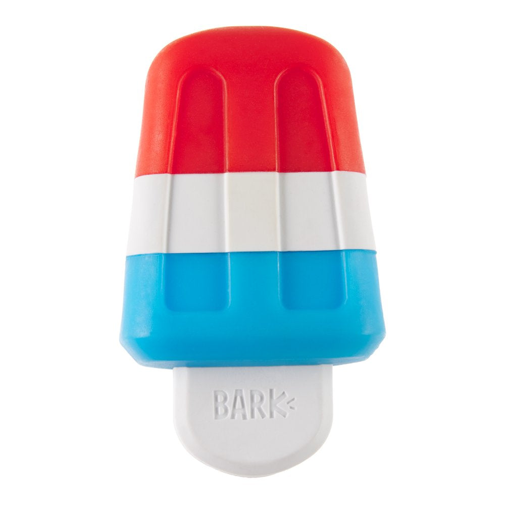 BARK Red White & Chew Pupsicle Super Chewer - Yankee Doodle Dog Toy, Vanilla Mint Scented, Small Dogs