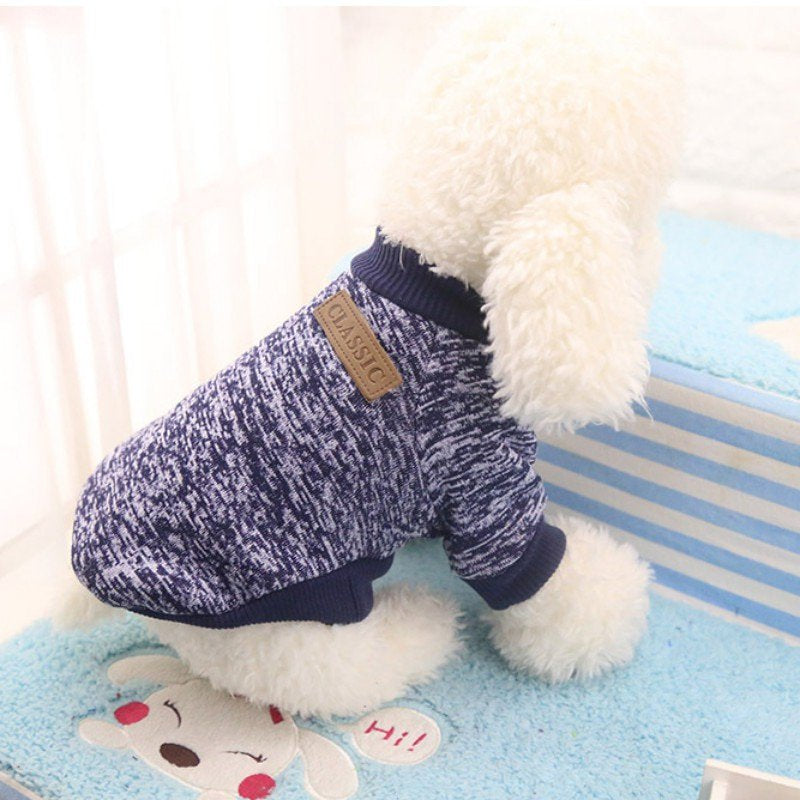 Pet Dog Warm Sweaters, Knitted Classic Pet Sweater Autumn Winter Warm Costume Pet Dog Cat Warm Coat Dog Classic Custome Knit Sweater Winter Clothes Apparel for Small Puppy,Blue,Xs Animals & Pet Supplies > Pet Supplies > Dog Supplies > Dog Apparel OCHINE   