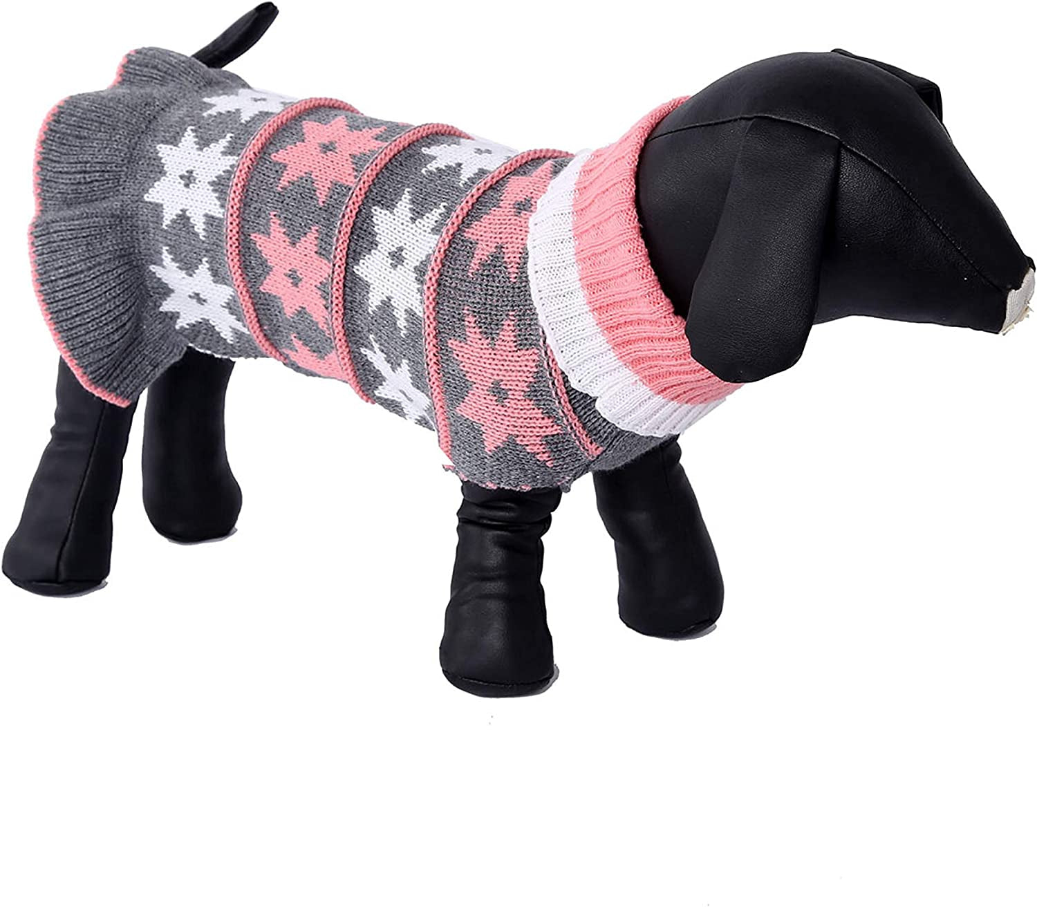 Dog Sweater, Dog Dresses for Small Dogs Turtleneck Polka Cat Sweaters Knitwear Fall Winter Coat Warm Cute Dog Clothes Sweatshirt Girl Boy Pet Sweater for Small Dog Cat Puppy Animals & Pet Supplies > Pet Supplies > Dog Supplies > Dog Apparel Bwealth   