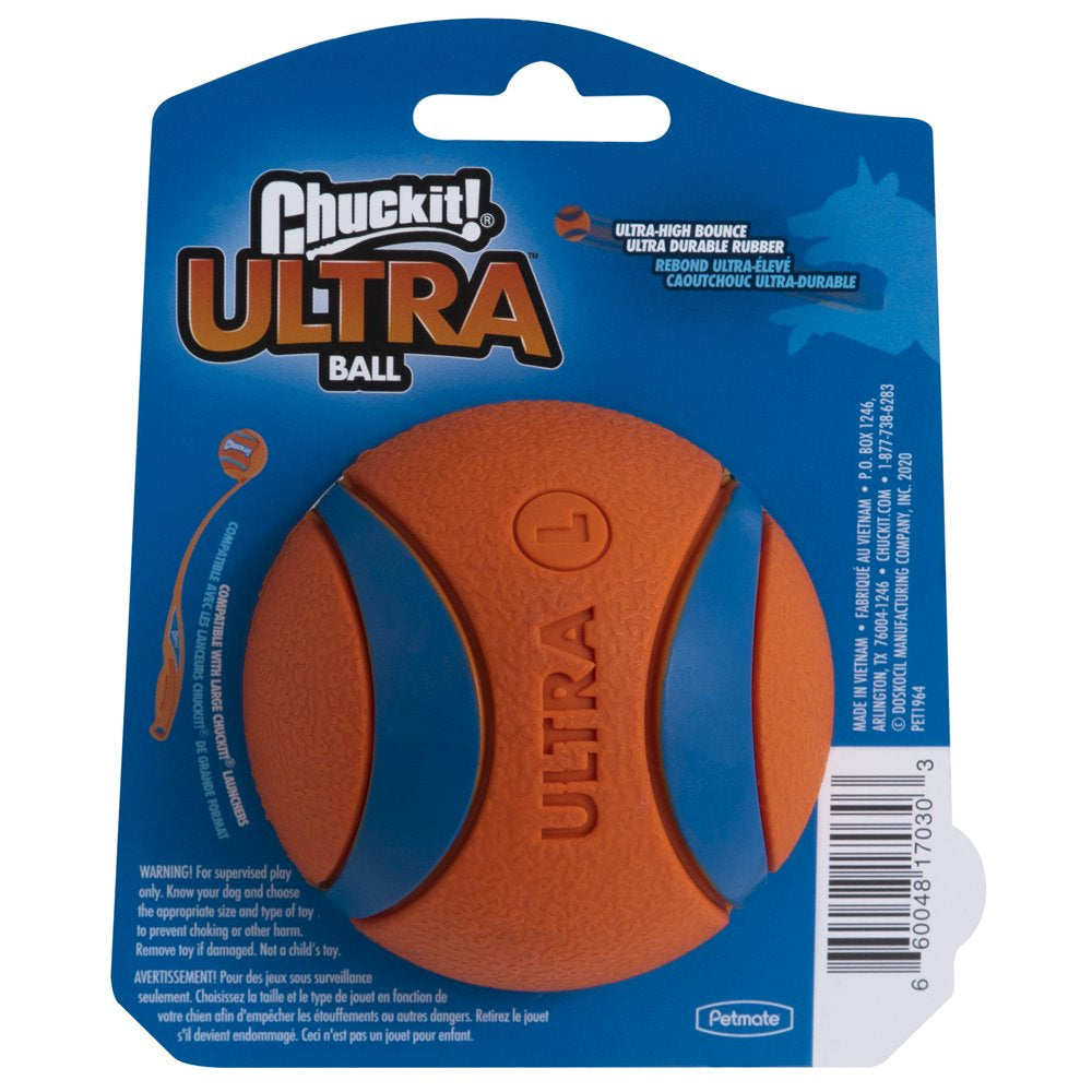 Chuckit! Ultra Ball Natural Rubber Dog Toy, Large Animals & Pet Supplies > Pet Supplies > Dog Supplies > Dog Toys Doskocil Manufacturing Co Inc   