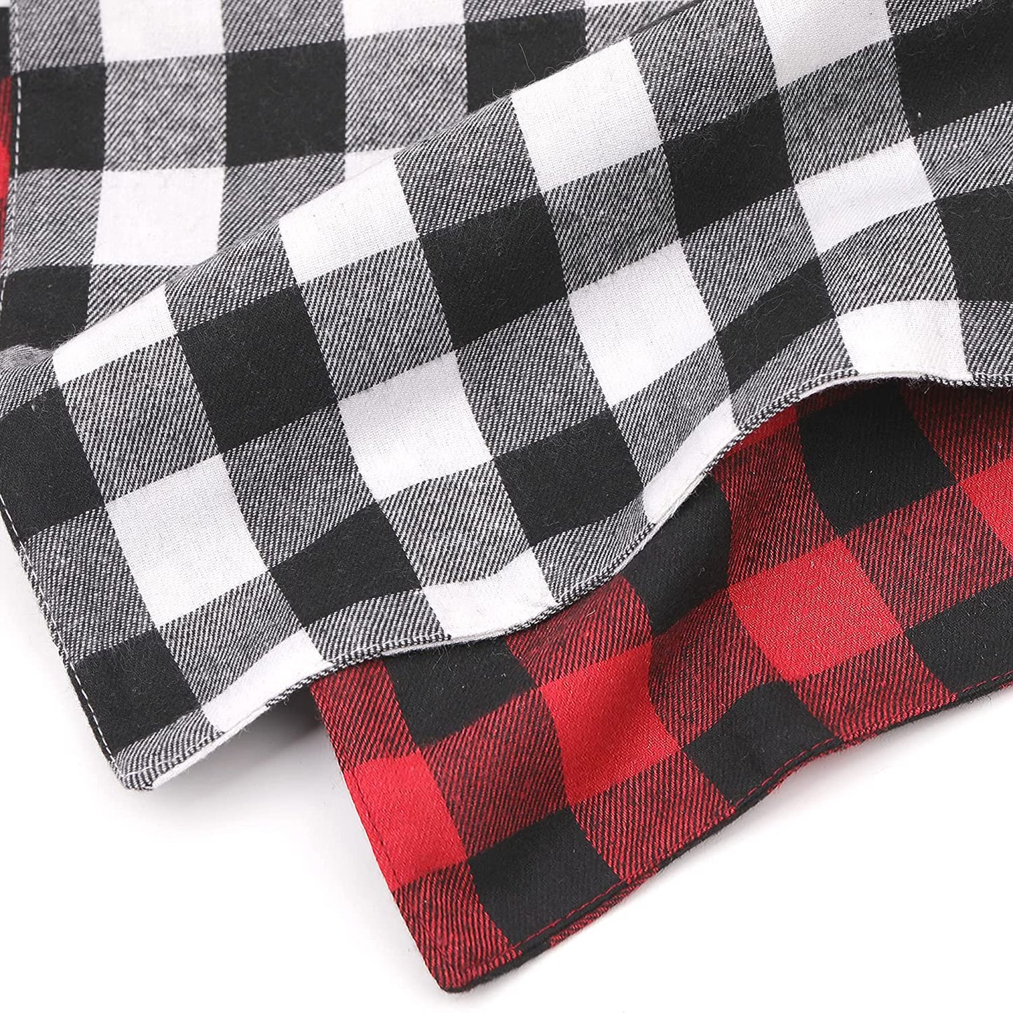 2 Pack Dog Bandana Christmas Pet Triangle Classic Plaid Scarves Thanksgiving Dog Scarfs for Small Medium Large Dogs Adjustable Dogs Bibs Scarfs for Girl and Boy(Large, Black Grid and Red Grid) Animals & Pet Supplies > Pet Supplies > Dog Supplies > Dog Apparel Petbuy   
