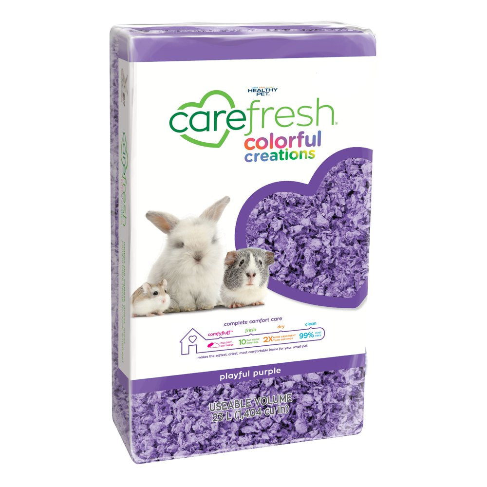 Carefresh Natural Soft Paper Fiber, Small Pet Bedding, Purple, 23L Animals & Pet Supplies > Pet Supplies > Small Animal Supplies > Small Animal Bedding Healthy Pet   