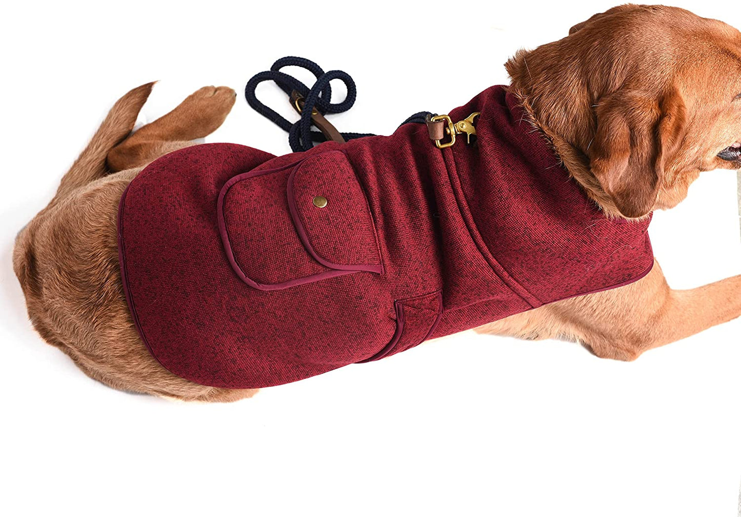 Kendall Wags Dog Winter Coat - Premium Maroon Red Fleece Dog Sweater Vest. Adjustable, Luxury & Soft for Pets of All Breeds and Sizes Large Medium Small Animals & Pet Supplies > Pet Supplies > Dog Supplies > Dog Apparel Kendall Wags   