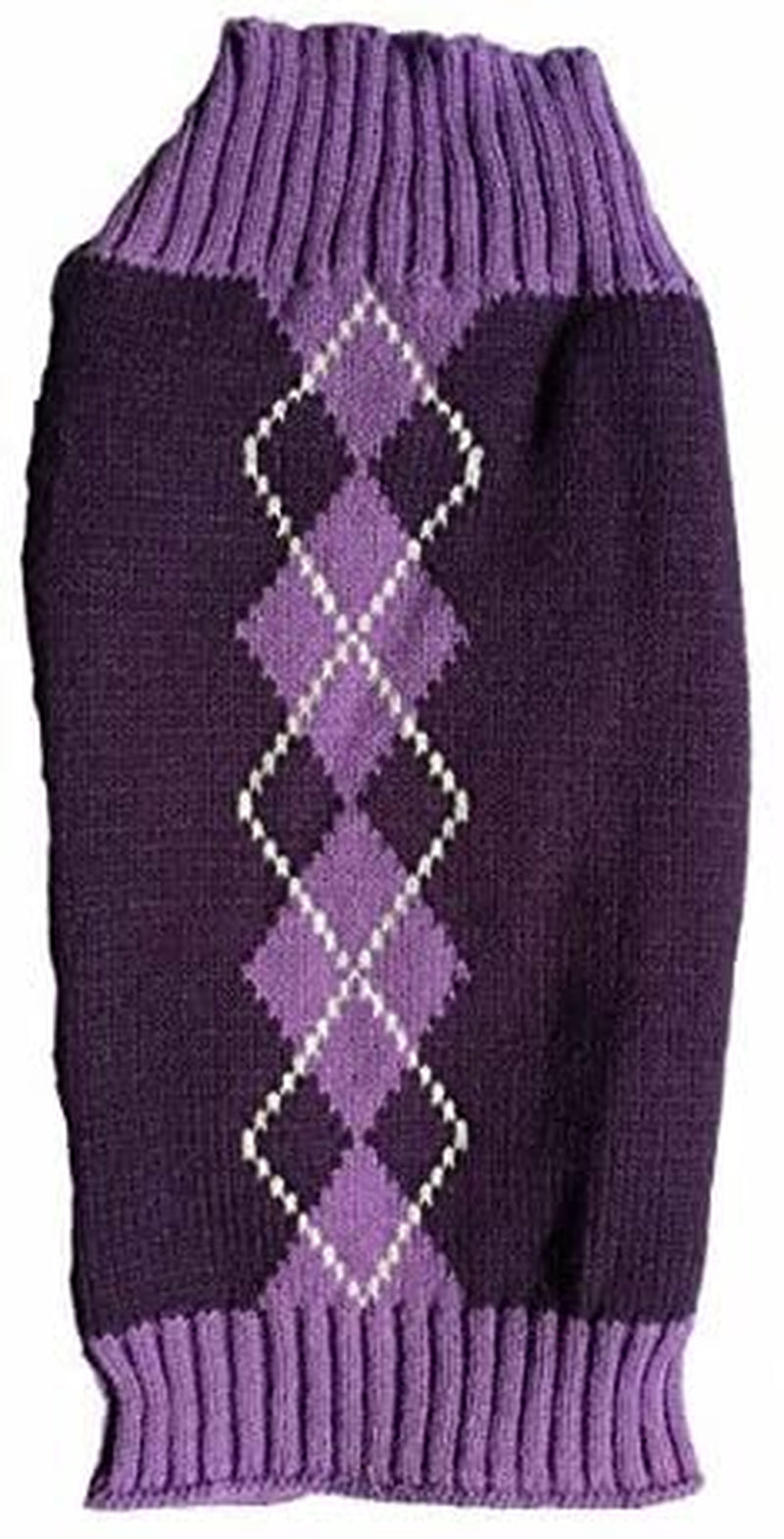 Argyle Knit Pet Sweaters Clothes for Small Dogs, Classic Purple X-Small (XS) Size Animals & Pet Supplies > Pet Supplies > Dog Supplies > Dog Apparel Alemon purple Medium (Pack of 1) 