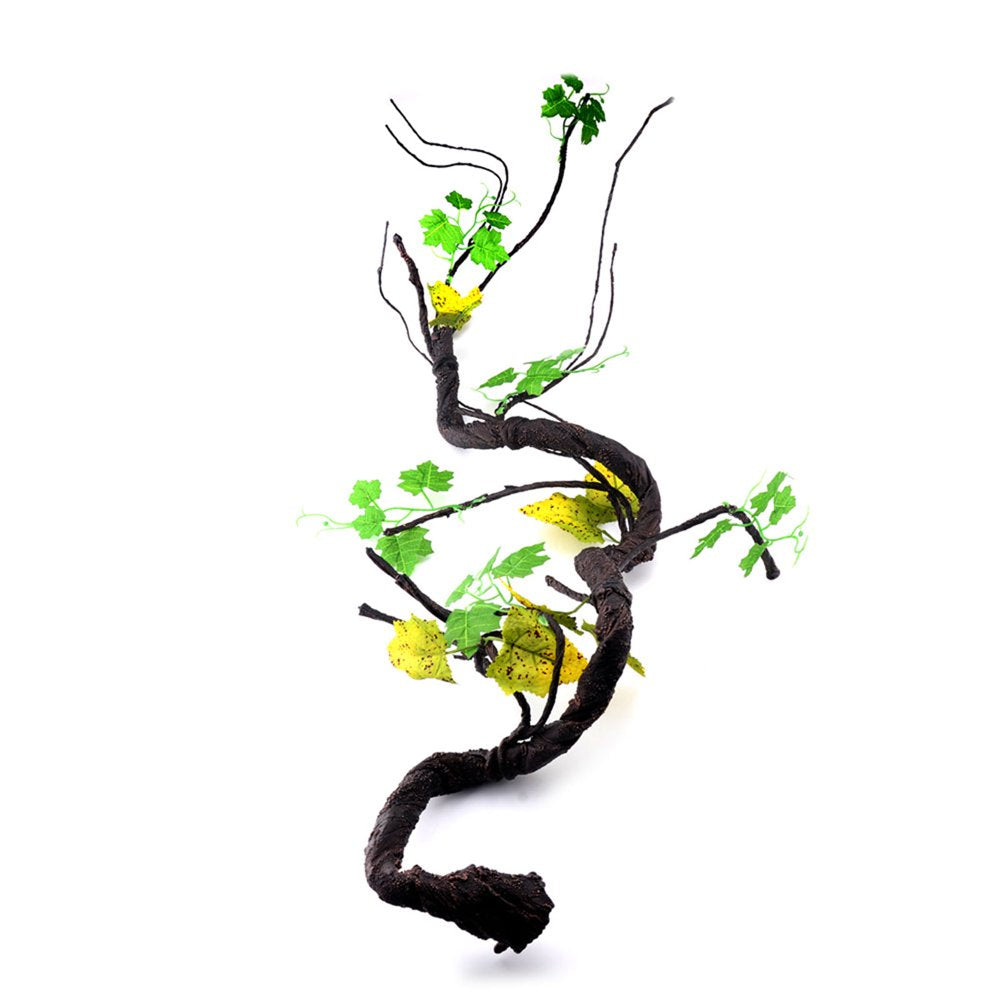 Mightlink Lizard Climbing Vines Fake Plant Breeding Tank Landscape Accessories Bearded Dragon Playing Toy Artificial Leaves Reptile Vines Terrarium Tank Reptile Habitat Decoration Pet Supplies Animals & Pet Supplies > Pet Supplies > Reptile & Amphibian Supplies > Reptile & Amphibian Habitat Accessories Mightlink Type 1  