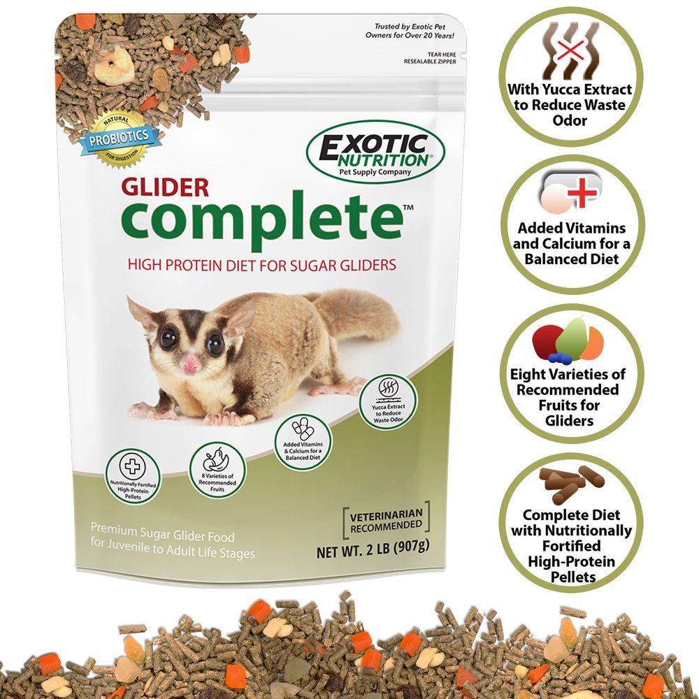 Exotic Nutrition Glider Complete 2 Lb. Sugar Glider Food Animals & Pet Supplies > Pet Supplies > Small Animal Supplies > Small Animal Food Exotic Nutrition   