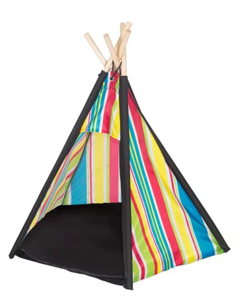 Pacific Play Tents Cozy Pet Teepee Dog House, Small, 26"L X 24.50"W X 27"H