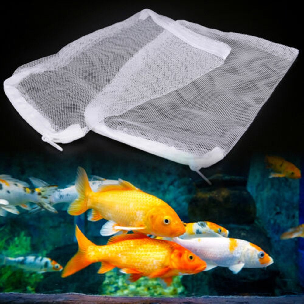 Ruijy Aquarium Filter Mesh Net Bag Fish Tank Pond Filtration Media Zippered Pouch Animals & Pet Supplies > Pet Supplies > Fish Supplies > Aquarium Fish Nets RuiJY S White 