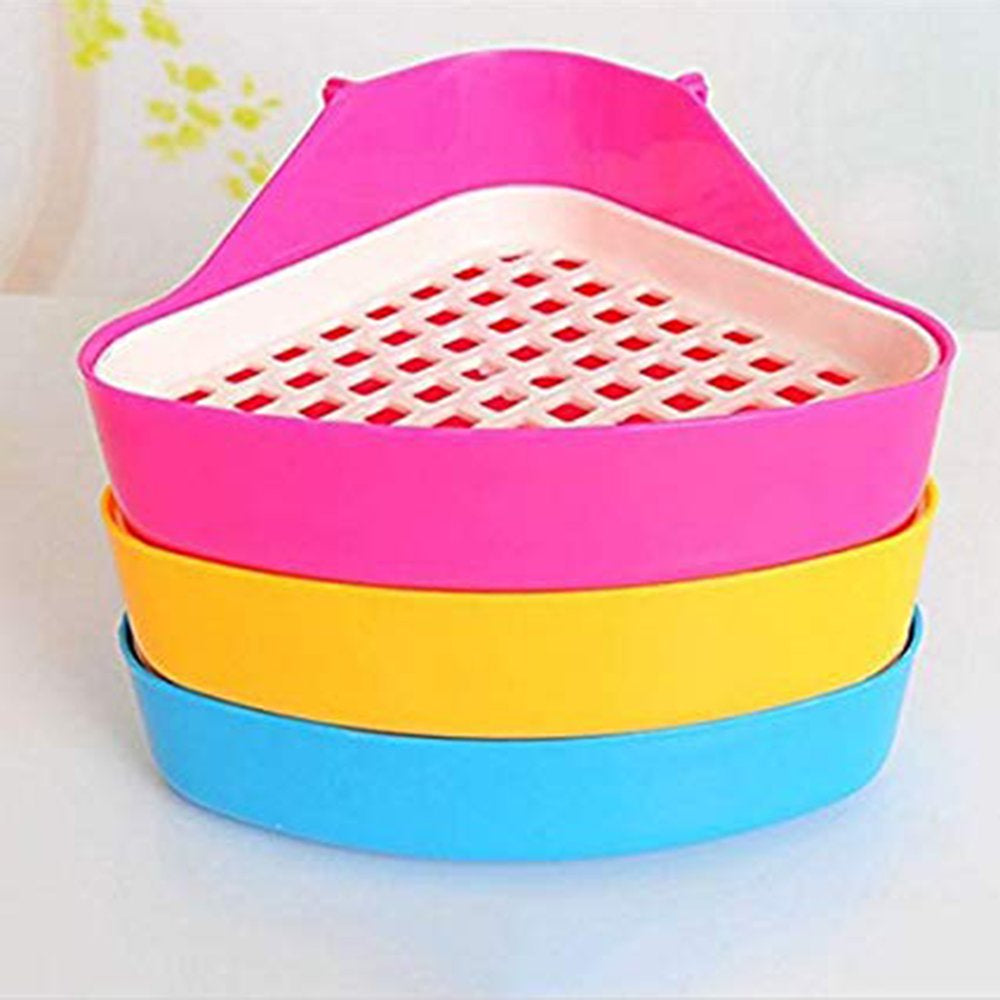 Elenxs Geometric Pet Potty Hamster Toilet Corner Bedding Box Small Animal Plastic Toilet Color Random Animals & Pet Supplies > Pet Supplies > Small Animal Supplies > Small Animal Bedding Elenxs   