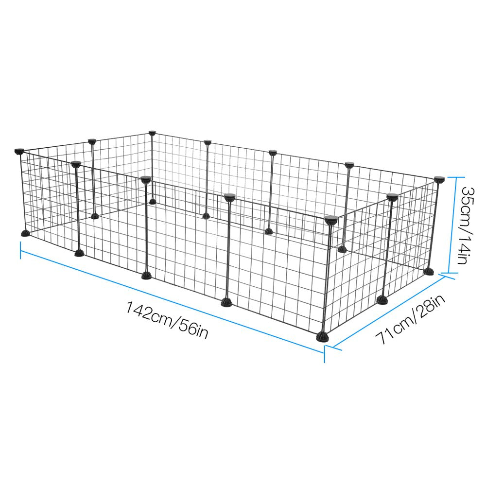 Hi.Fancy 12 Pcs Pet Playpen, Small Animal Cage Indoor Portable Metal Wire Yd Fence for Small Animals, Guinea Pigs, Rabbits Kennel Crate Fence Tent