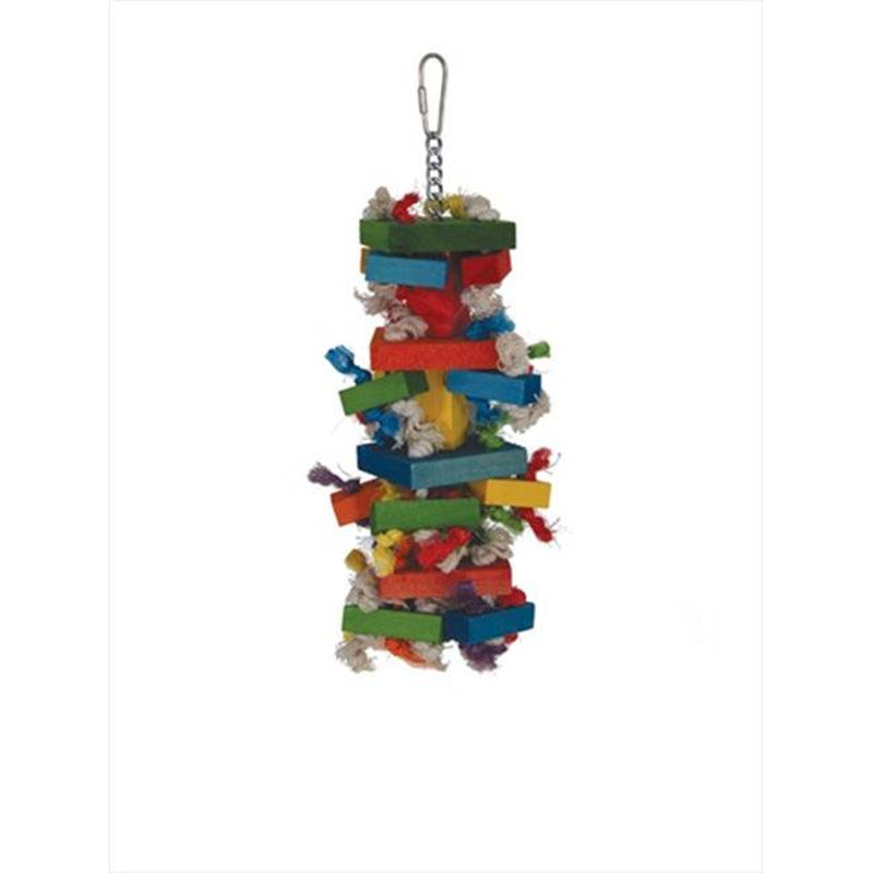 Caitec Featherland Paradise Med Knots N Blocks Bird Toy Pet, 5" X 13" Animals & Pet Supplies > Pet Supplies > Bird Supplies > Bird Toys Supplier Generic   