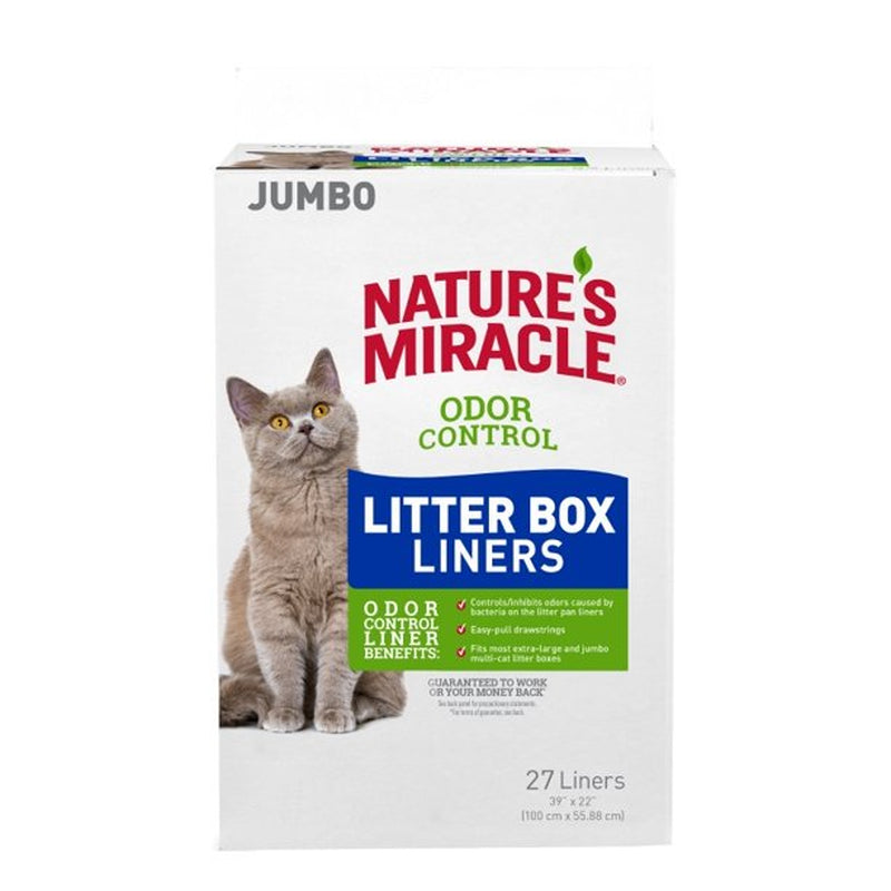 Nature'S Miracle Odor Control Litter Box Liners with Fresh Scent, Jumbo, 27 Count Animals & Pet Supplies > Pet Supplies > Cat Supplies > Cat Litter Box Liners Nature's Miracle   