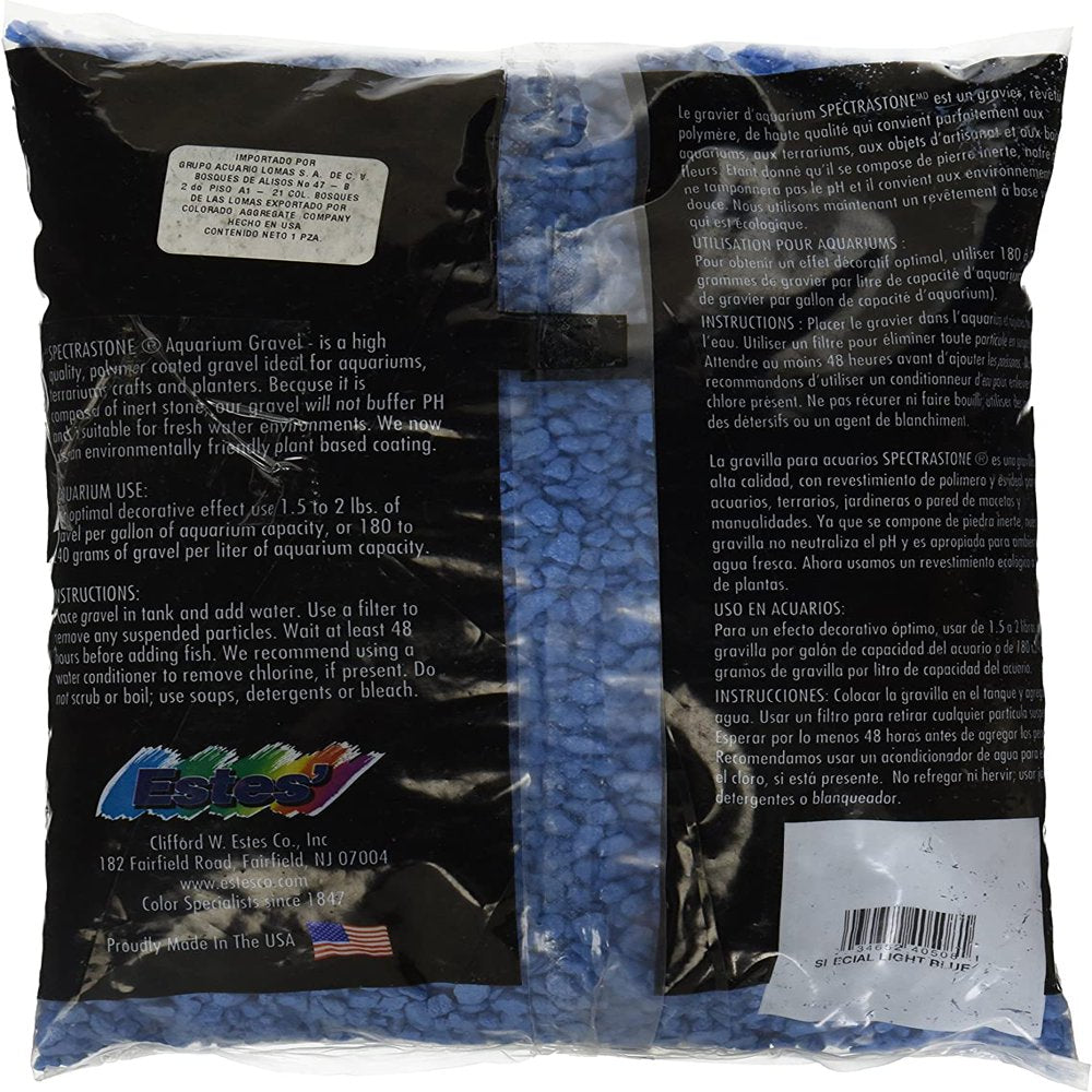 Spectrastone Special Light Blue Aquarium Gravel for Freshwater Aquariums, 5-Pound Bag Animals & Pet Supplies > Pet Supplies > Fish Supplies > Aquarium Gravel & Substrates Spectrastone   