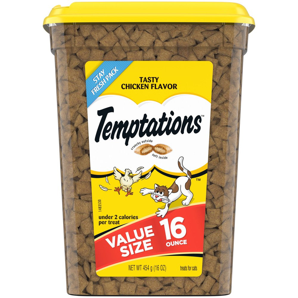 Temptations Chicken Flavor Topper, Crunchy & Soft Treat for Cat, 48 Oz. Animals & Pet Supplies > Pet Supplies > Cat Supplies > Cat Treats Mars Petcare 16 oz (454 g)  