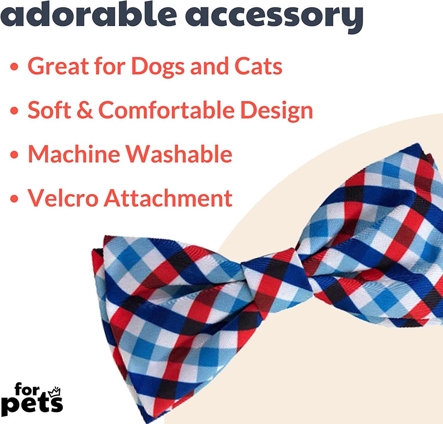 H&K Bow Tie for Pets | Picnic Check (Large) | 4Th of July Velcro Bow Tie Collar Attachment | Fun Bow Ties for Dogs & Cats | Cute, Comfortable, and Durable | Huxley & Kent Bow Tie Animals & Pet Supplies > Pet Supplies > Dog Supplies > Dog Apparel Huxley & Kent   