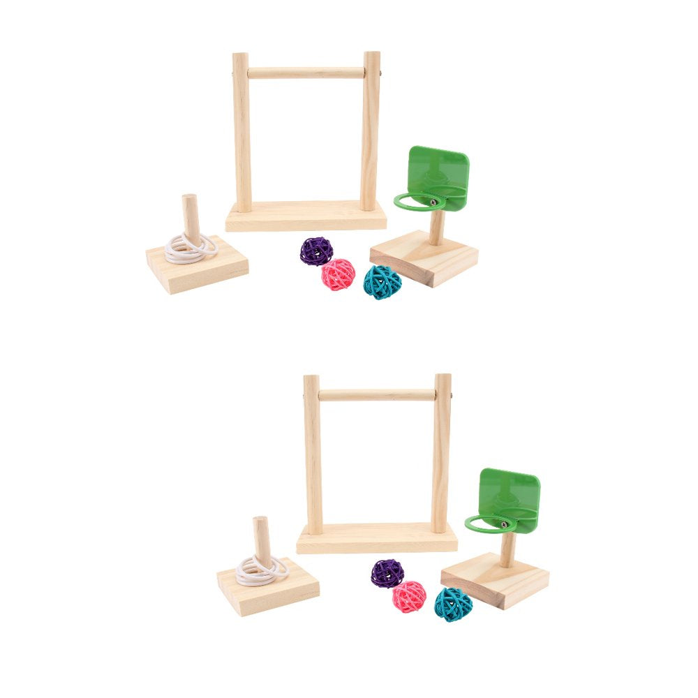 Bird Parrot Toys Chew Toy Rattan Ball Parakeet Gym Stand Play Cage Playground Educational Intelligence Orbs Wicker Perch Animals & Pet Supplies > Pet Supplies > Bird Supplies > Bird Gyms & Playstands HOMEMAXS   