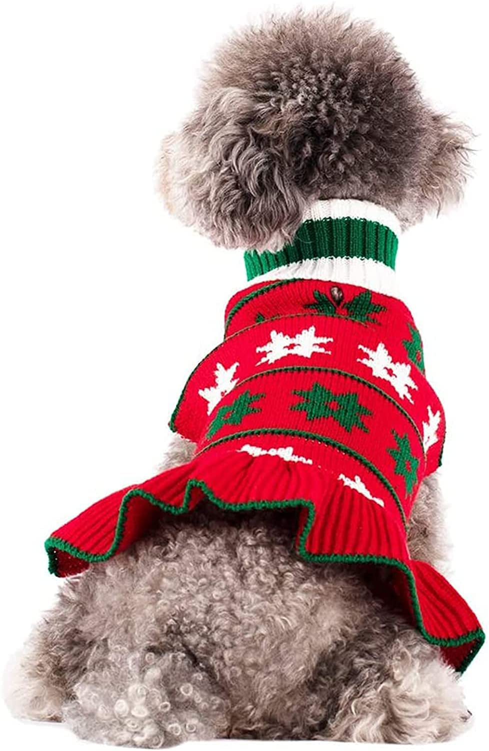 Dog Sweater, Dog Dresses for Small Dogs Turtleneck Polka Cat Sweaters Knitwear Fall Winter Coat Warm Cute Dog Clothes Sweatshirt Girl Boy Pet Sweater for Small Dog Cat Puppy Animals & Pet Supplies > Pet Supplies > Dog Supplies > Dog Apparel Bwealth Red X-Large 