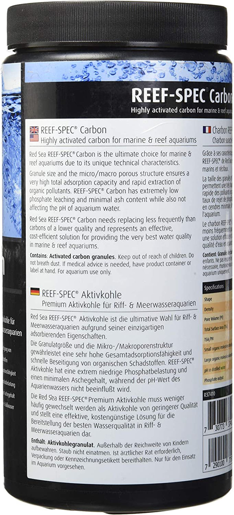 REEF Red Sea SPEC Carbon - Aquarium Filter Media Animals & Pet Supplies > Pet Supplies > Fish Supplies > Aquarium Filters Red Sea   