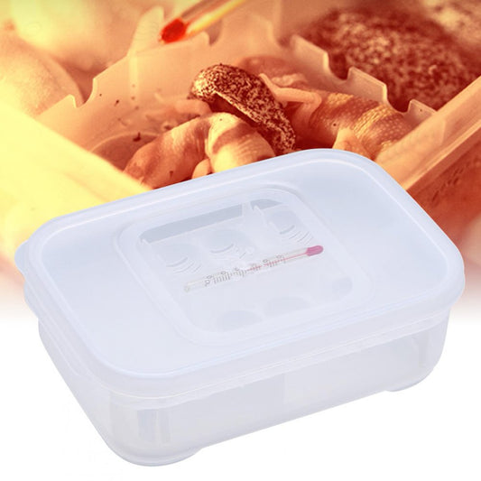 Haofy Reptile Egg Breeding Hatchery Box Transparent Plastic Amphibian Hatching Box Case Tray Breeding Incubator Hatching Tray for Snake Lizards Reptiles with Thermometer Animals & Pet Supplies > Pet Supplies > Reptile & Amphibian Supplies > Reptile & Amphibian Substrates Haofy   