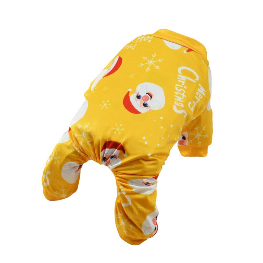 Christmas Dog Pajamas Pet Clothes Costume Xmas Apparel Jumpsuit Puppy Christmas Pajamas for Pet Holiday Decorations Animals & Pet Supplies > Pet Supplies > Dog Supplies > Dog Apparel Xinhuaya XS C 