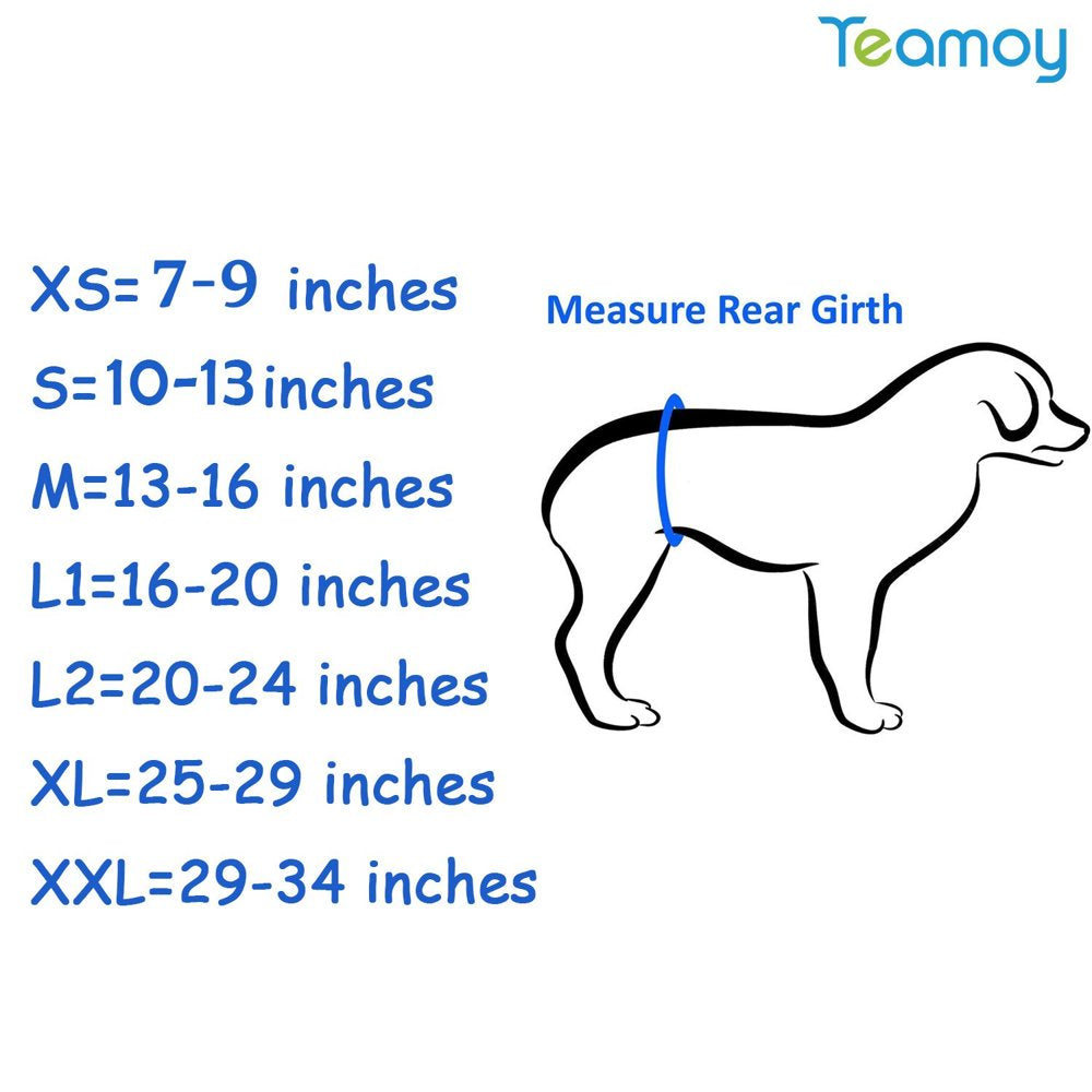 Teamoy Reusable Wrap Diapers for Male Dogs, Washable Puppy Belly Band L1(16&Quot;-20&Quot;Waist) Black+ Gray+ Lake Blue Animals & Pet Supplies > Pet Supplies > Dog Supplies > Dog Diaper Pads & Liners Damero INC   
