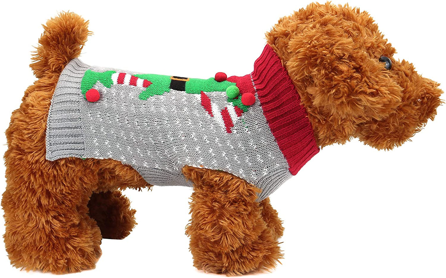 Mogoko Cute Dog Cat Ugly Christmas Sweater，Pet Fleece Xmas Sweater Warm Clothes for Winter Cold Weather（Xl Size） Animals & Pet Supplies > Pet Supplies > Dog Supplies > Dog Apparel Mogoko   