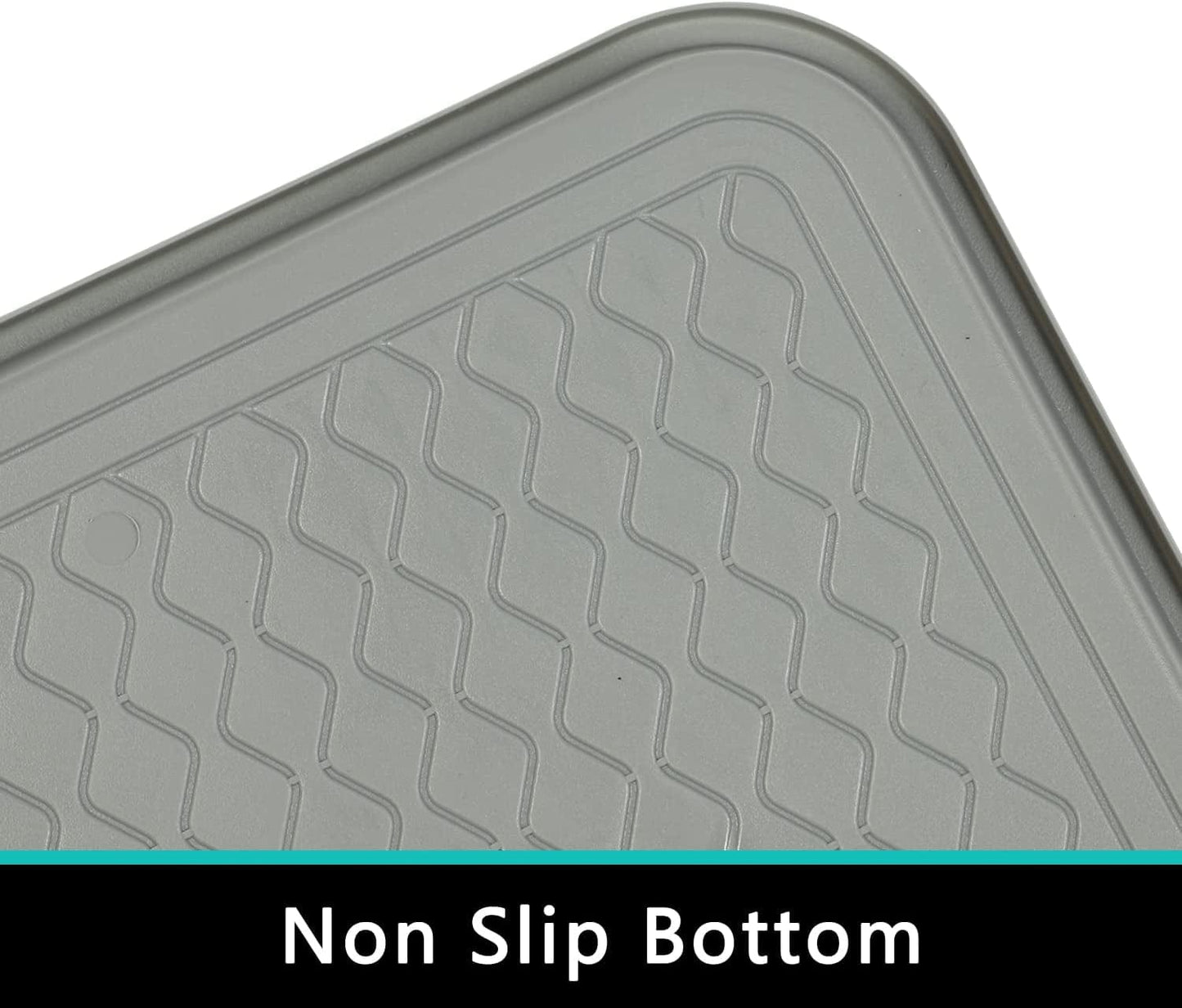 Falflor Set of 3 Boot Trays for Entryway 30"×15" Indoor Outdoor Non Slip Plastic Shoe Mats Waterproof Dog Pet Bowl Mats Multi-Purpose Tray for Boots Shoes Pets Garden(Grey) Animals & Pet Supplies > Pet Supplies > Dog Supplies > Dog Apparel Falflor   