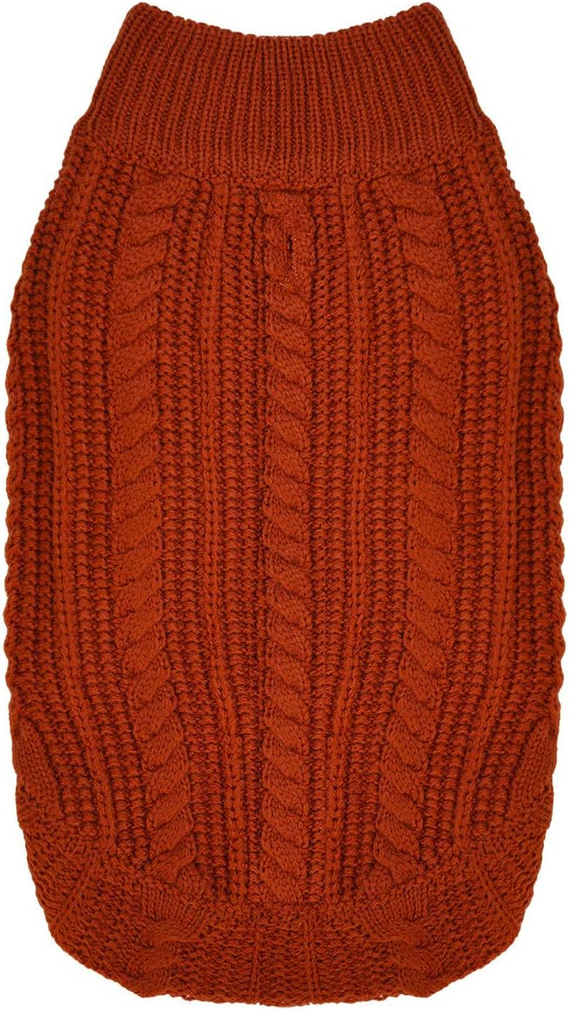 Deltadt Pet Dog Clothes Knitwear Dog Cat Sweater Soft Thickening Warm Pup Dogs Shirt Winter Puppy Christmas Sweater for Small Dogs Girl Boy (Brown, L) Animals & Pet Supplies > Pet Supplies > Dog Supplies > Dog Apparel DeltaDT Brown Medium 