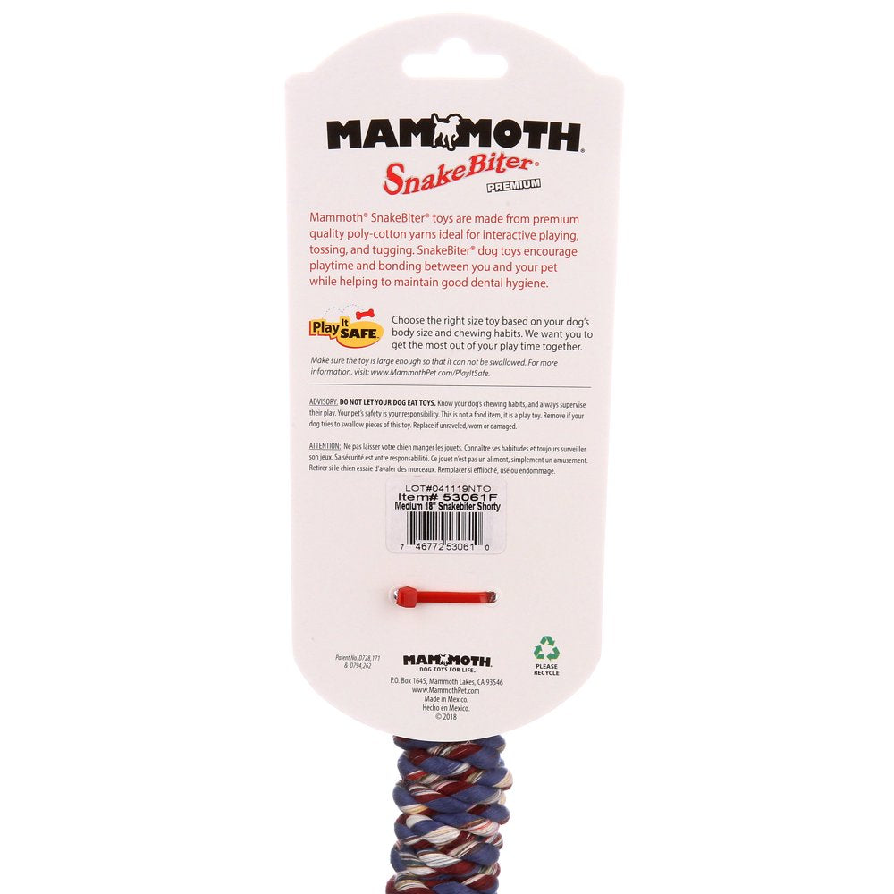 Med 18" Snakebiter Shorty Animals & Pet Supplies > Pet Supplies > Dog Supplies > Dog Toys Mammoth Pet Products   