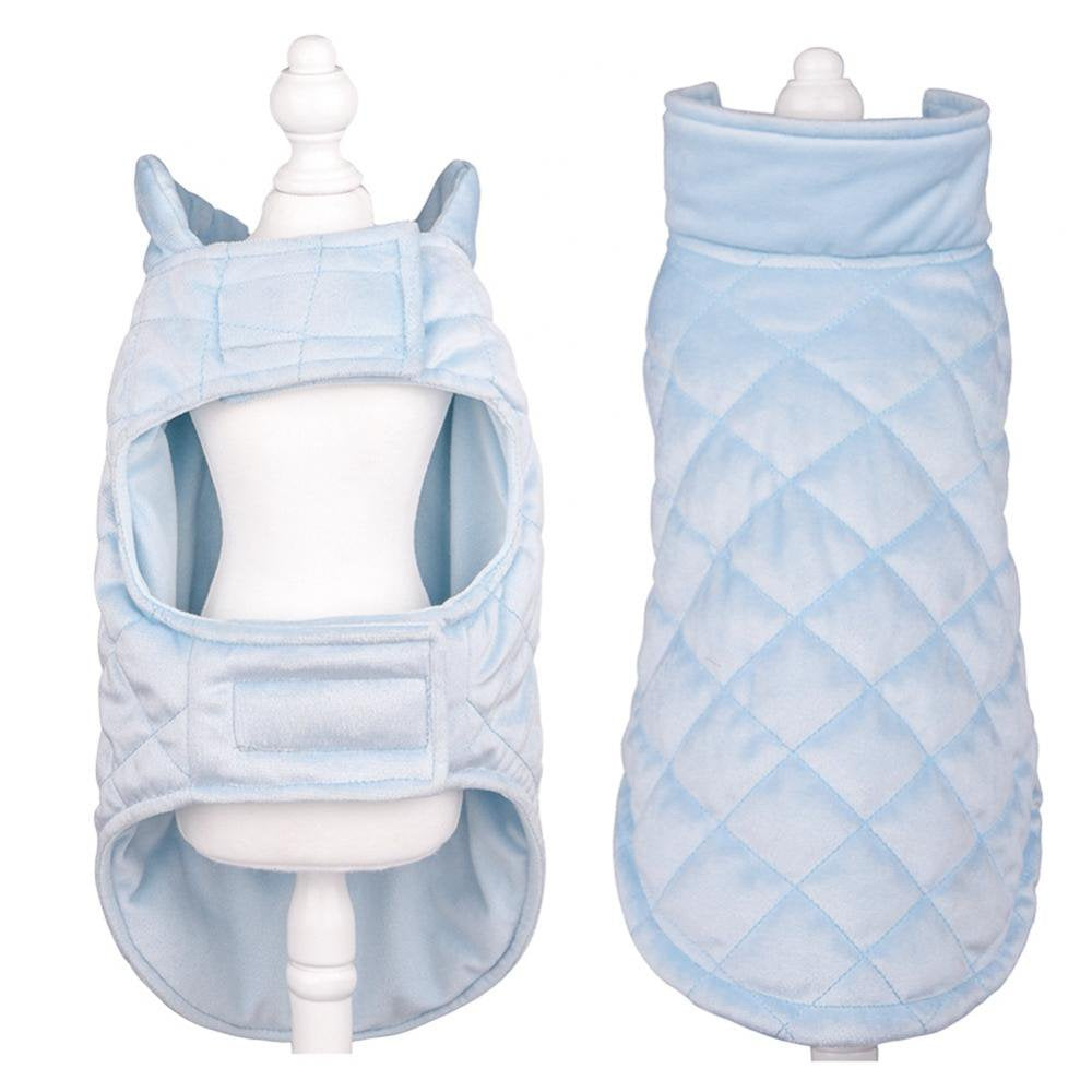 Summark Comfort Fit Dog Clothes Warm Dog Coat Windproof Reversible New Soft Padded Style Dog Vest Apparel for Cold Weather Dog Jacket for Small -Large Dogs Animals & Pet Supplies > Pet Supplies > Dog Supplies > Dog Apparel Sunmark 2XL Light Blue 