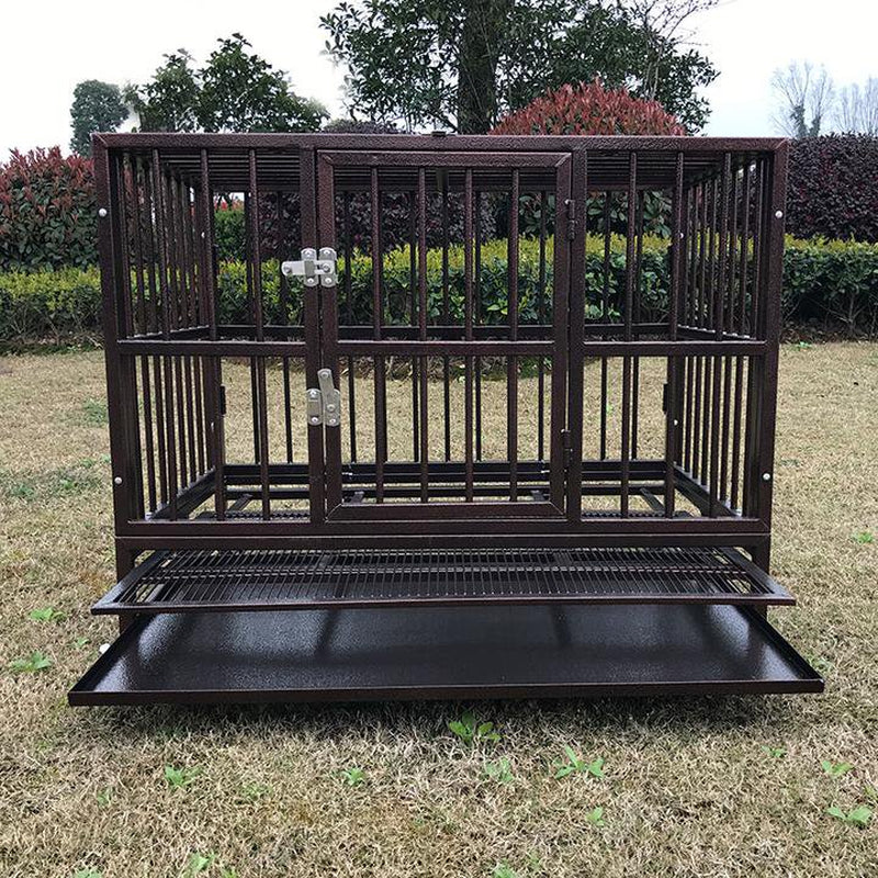 Walnest Dog Cage Heavy Duty Metal with Tray, Brown, 48"H Animals & Pet Supplies > Pet Supplies > Dog Supplies > Dog Kennels & Runs Walnest   