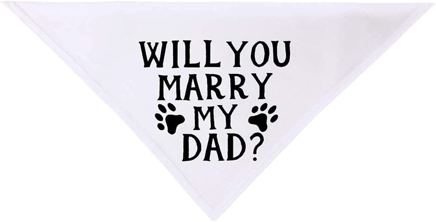 Will You Marry My Daddy Dog Bandana, Dog Wedding Bandana, Dog Engagement Announcement, Wedding Photo Prop, Pet Scarf, Pet Accessories (2 Pack) Animals & Pet Supplies > Pet Supplies > Dog Supplies > Dog Apparel MY   