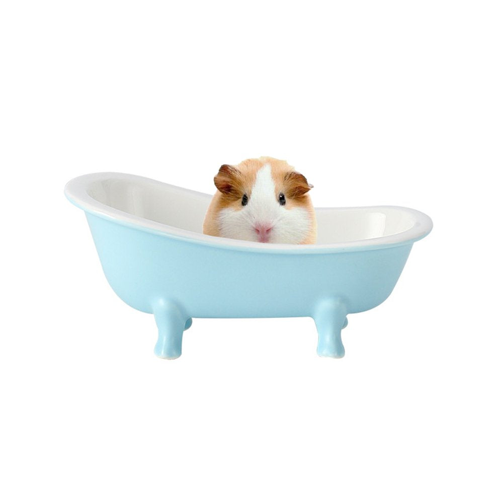 Small Animal Hamster Bed, Ice Bathtub Accessories Cage Toys, Ceramic Relax Habitat House, Sleep Pad Nest for Hamster, Food Bowl for Guinea Pigs Animals & Pet Supplies > Pet Supplies > Small Animal Supplies > Small Animal Habitats & Cages DEDC   