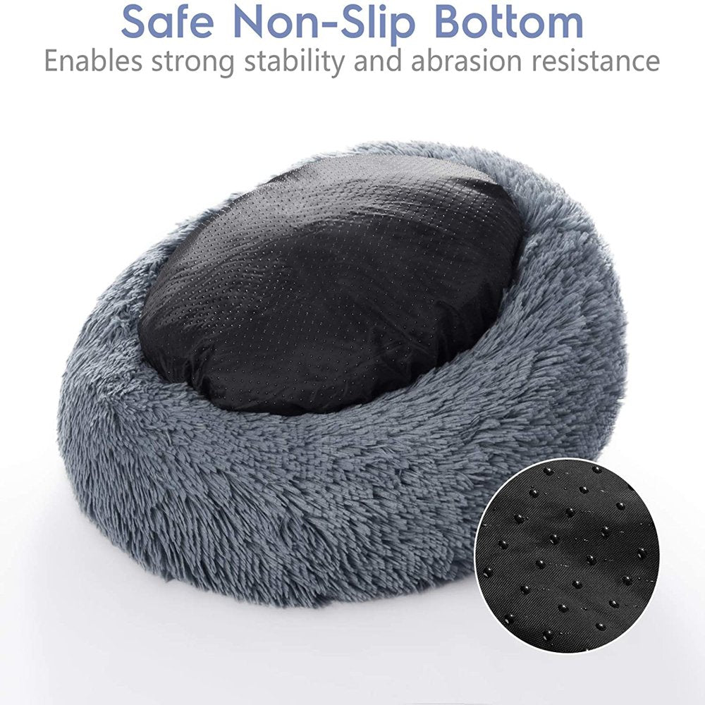 Rabbitgoo Cat Bed for Indoor Cats,Fluffy round Self Warming Calming Soft Plush Donut Cuddler Cushion Pet Bed for Small Dogs Kittens Animals & Pet Supplies > Pet Supplies > Cat Supplies > Cat Beds GLOBEGOU CO.,LTD   