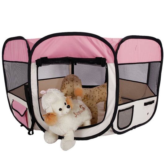 Topcobe Dog Houses for Small Dogs, Waterproof Breathable Bed for Dogs / Cats, 57" Portable Pet Fences for Dogs Animals & Pet Supplies > Pet Supplies > Dog Supplies > Dog Houses Topcobe L Pink 