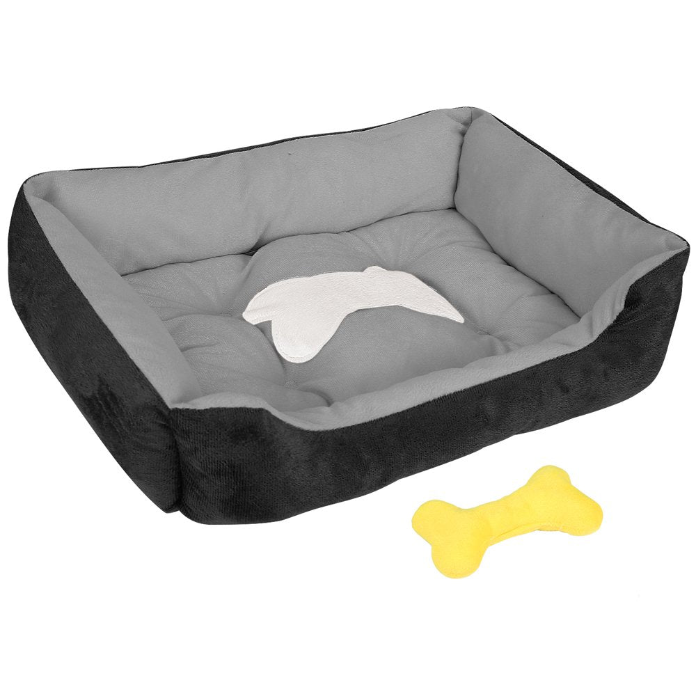 Imountek Pet Dog Bed Soft Warm Fleece Puppy Cat Cushion Black XL Animals & Pet Supplies > Pet Supplies > Cat Supplies > Cat Beds iMountek   