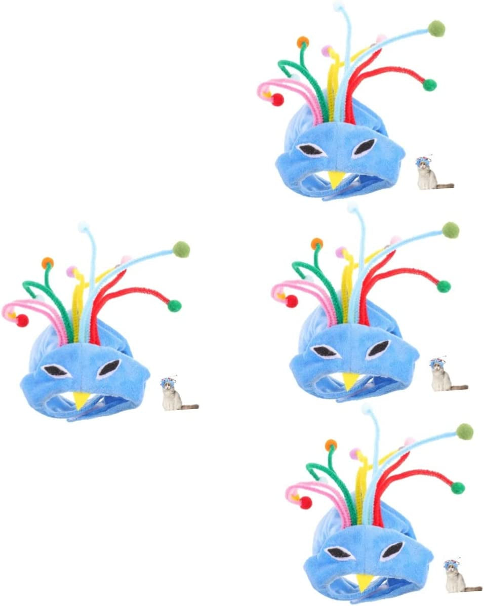 Ipetboom Headwear Decor Puppies Funny Cover Peacock Household Warm Cat Dogs Soft Small Cats Headdress Cap Costume Dog Bird for Party Cartoon Lovely Puppy Hat Accessories Design Animals & Pet Supplies > Pet Supplies > Dog Supplies > Dog Apparel Ipetboom As Shownx4pcs 20X20X1cmx4pcs 