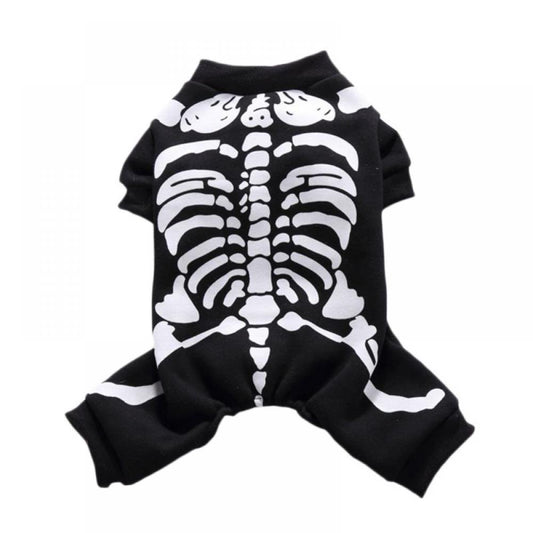 Topumt Pet Dogs Jumpsuit Halloween Skeleton Dog Costumes Clothes Apparel for Puppy Dog Cat