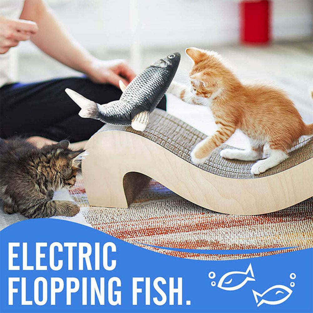 HKEEY Floppy Fish Cat Toy, Upgraded for Cat Toys for Indoor Cats, Interactive Cat Toys for Cat Exercise, Wiggle Fish Catnip Toys Animals & Pet Supplies > Pet Supplies > Cat Supplies > Cat Toys HKEEY   